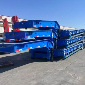 80T Removable Gooseneck Semi Trailer for Heavy Machinery Transport